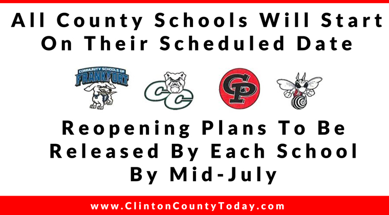 All Public Clinton County Schools Will Open On Their Scheduled Date
