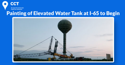 Painting of Elevated Water Tank at I-65 to Begin